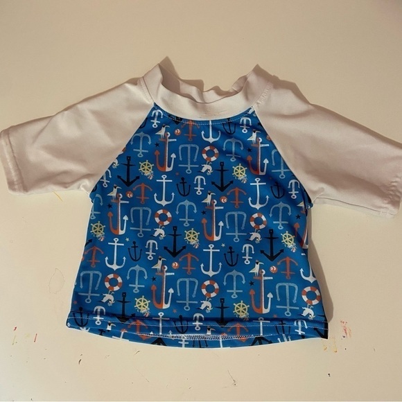 Applecheeks 2 Piece Swimming Set Bathing Suit Swim Diaper and Rash Guard 12-24 - Picture 3 of 9